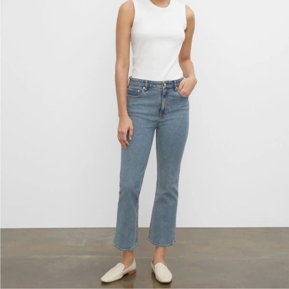 Club Monaco Denim The Kick Crop Flare Jeans High Rise Flare Crop Leg 27 (4) - Picture 16 of 16